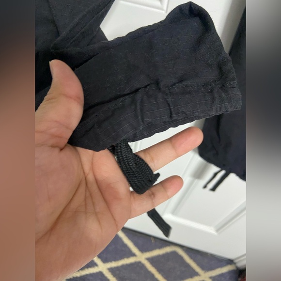 P4- MAISON ARTICLE Black RIPSTOP Cargo Pants - Picture 4 of 8